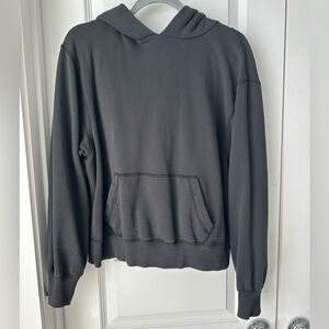 Rag and Bone Black Blank Pullover Hoodie Womens Size Small 100% Cotton